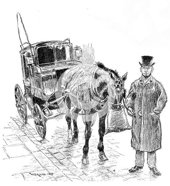 Sketches of London Cabs and Cabmen: a Growler, 1890. Creator: Unknown.