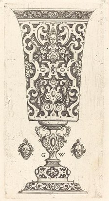Goblet decorated with masque, published 1579. Creator: Georg Wechter I.