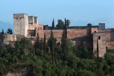 Alcazabar from the west, 14th century. Artist: Unknown