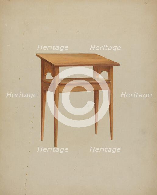 Shaker Dining Table, c. 1937. Creator: Winslow Rich.