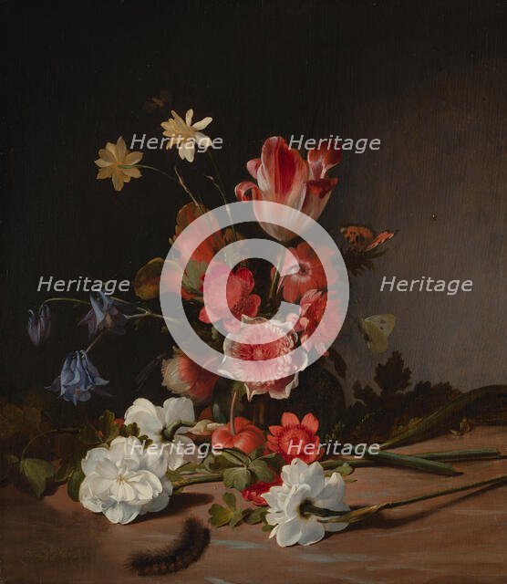 Still Life with a Bouquet in the Making, c1660-1690. Creator: Dirck de Bray.