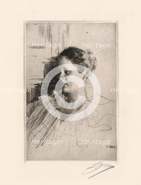 Mrs. Nagel, 1897. Creator: Anders Leonard Zorn.