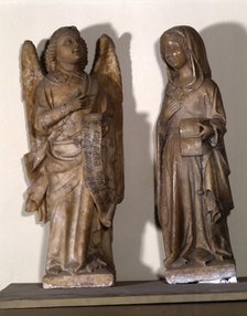 Annunciation', sculpture group in marble representing the Archangel Gabriel and the Virgin Mary, …