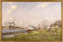 The Seine in Conflans-Charenton, 1892. Creator: Antoine Guillemet.