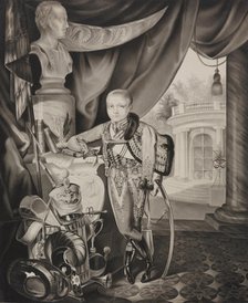 Portrait of the Crown prince Alexander Nikolayevich (1818-1881), 1827. Creator: Hampeln, Carl, von (1794-after 1880).