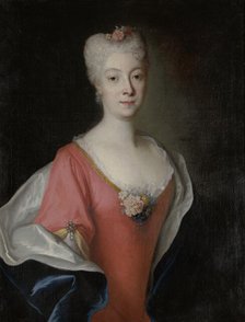 Portrait of Eleonora Monika née Waldstein, Princess Czartoryska (1712-1795)..., between 1726-1750. Creator: Louis de Silvestre.
