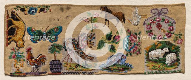 Sampler Fragment, 1800s. Creator: Unknown.