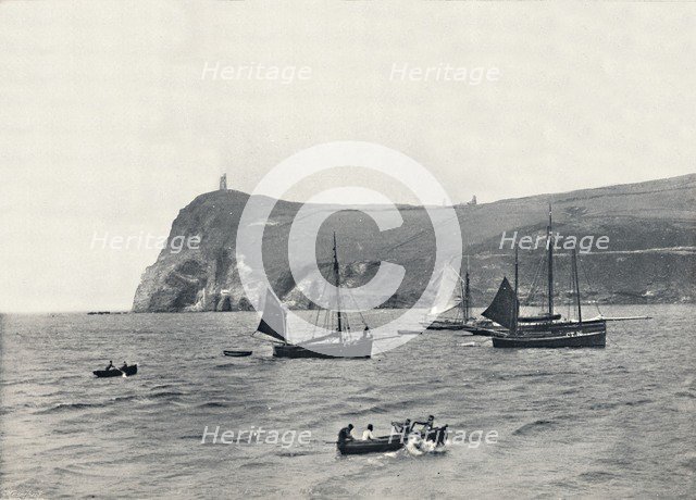 'Port Erin - Bradda Head, with the Milner Tower', 1895. Artist: Unknown.
