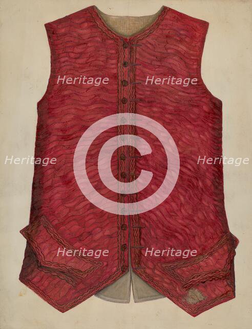 Wedding Vest, c. 1938. Creator: Edna C. Rex.