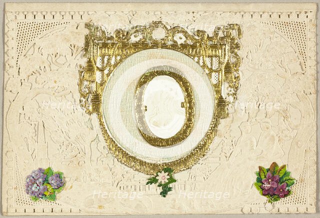 Untitled Valentine (Woman in Profile), 1860/69. Creator: John Windsor.