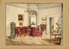 The Radziwill Palace in Berlin. Salon of Princess Wanda Czartoryska, née Princess Radziwill, 1845. Creator: Wustrow (active ca 1845).