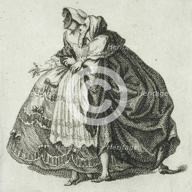 Couple in Masquerade, 18th century. Creator: Unknown.