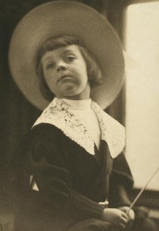 Portrait of a boy in a round hat, c1900. Creator: Anne K Pilsbury.