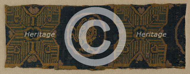 Star and Cross Pattern from a Tomb Cover(?), 800s-900s. Creator: Unknown.