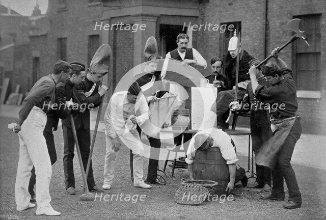 The extreme penalty of barrack room law of the Royal Horse Guards, 1896. Artist: Gregory & Co