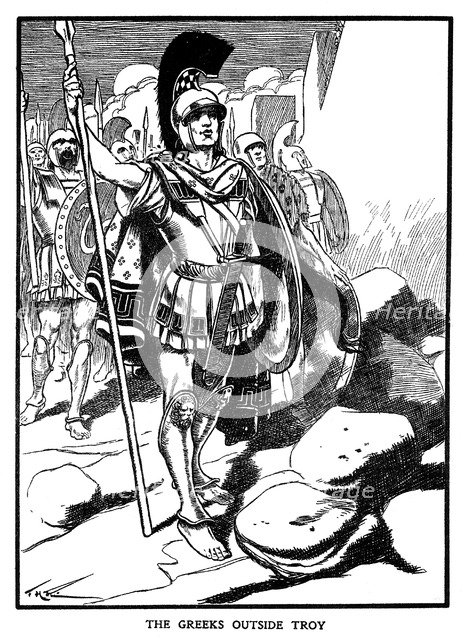 'The Greeks outside Troy', c1900. Artist: Unknown