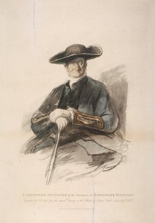 'Greenwich Pensioner in the character of Commodore Trunion', Greenwich Hospital, London, 1826. Artist: Frederick Christian Lewis