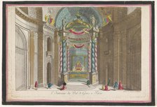View of interior of Church Val-de-Grâce in Paris, 1745-1775. Creator: Anon.