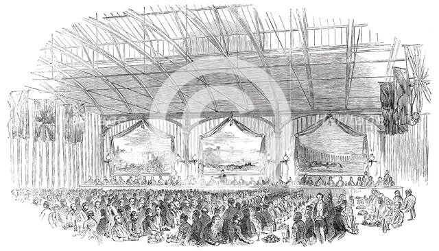 Public Dinner to Robert Stephenson, Esq., M.P., at Newcastle-Upon-Tyne, 1850. Creator: Unknown.