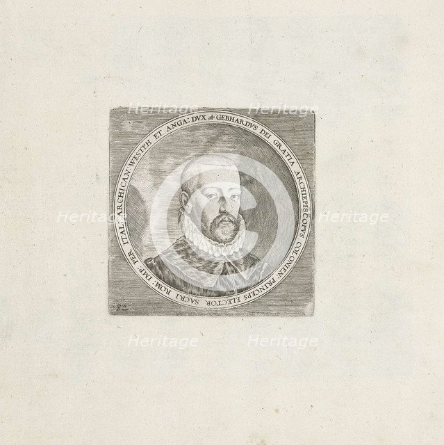 Portrait of Gebhard Truchsess von Waldburg (1547-1601), ca 1580-1585. Artist: Hogenberg, Frans (1535-1590)