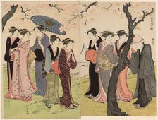 The Third Month (Sangatsu), from the series "Twelve Months in the South (Minami juni ko)", c. 1784. Creator: Torii Kiyonaga.