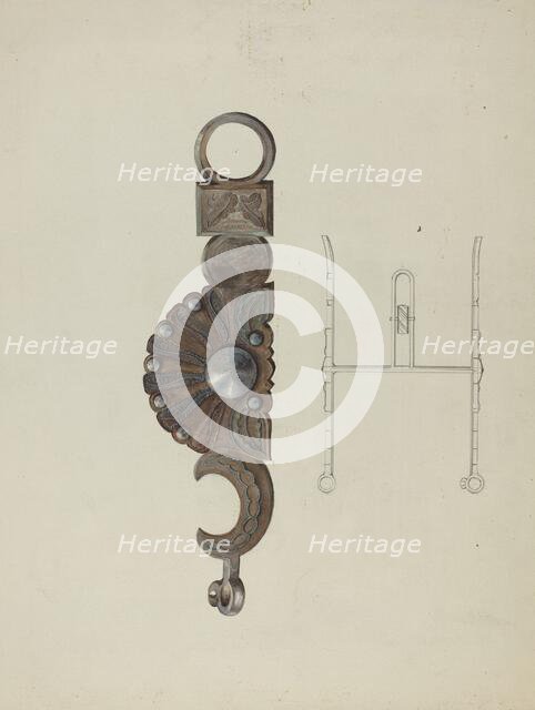 Bridle Bit, c. 1936. Creator: Gerald Transpota.
