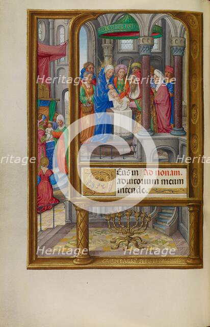 The Presentation in the Temple; Spinola Hours, about 1510-1520. Creator: Master of James IV of Scotland.
