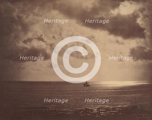 Brig on the Water, 1856. Creator: Gustave Le Gray.