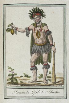 Costumes de Differents Pays, 'Homme de l'Isle de Ste. Christine', c1797. Creators: Jacques Grasset de Saint-Sauveur, LF Labrousse.