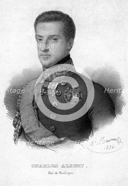 Charles Albert of Sardinia, King of Sardinia, 1836. Artist: Unknown