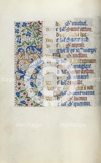 Book of Hours (Use of Rouen): fol. 10v, c. 1470. Creator: Master of the Geneva Latini (French, active Rouen, 1460-80).