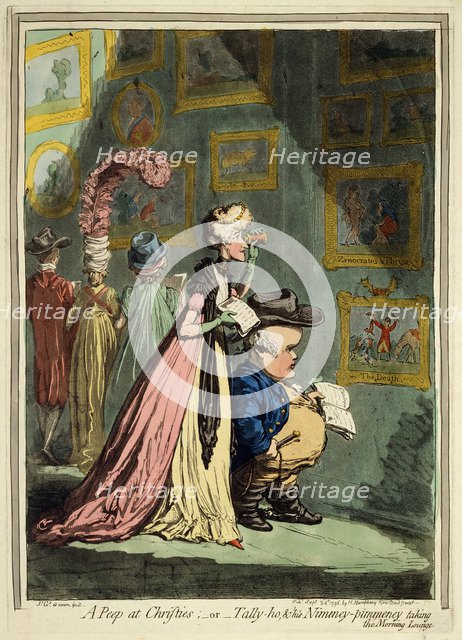 'A Peep at Christies', 1796. Artist: James Gillray