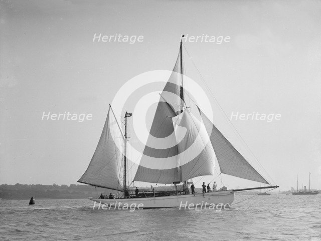 The 60 ft ketch 'Linth', 1912. Creator: Kirk & Sons of Cowes.