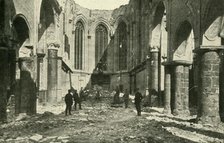 Ruined church at Visé in Belgium, 1914-1918, (c1920). Creator: Underwood & Underwood.