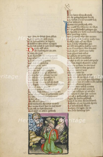 The Calling of Joshua; Weltchronik, about 1400-1410. Creator: Unknown.