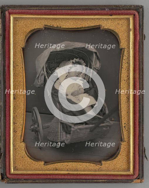 Untitled (Portrait of Sleeping Baby), 1851. Creator: Unknown.
