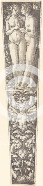 Ornament with Naked Couple, 1532. Creator: Heinrich Aldegrever.