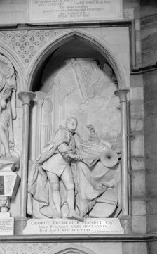 Handel Monument, Westminster Abbey, London, 1945-1980. Creator: Eric de MarÃ©.