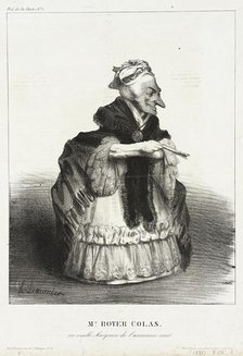 Mr. Royer Colas en vieille Marquise de l'ancienne cour, 1833.  Creator: Honore Daumier.