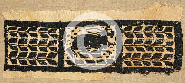 Fragment of a Band with a Hare, Byzantine, 5th-7th century. Creator: Unknown.