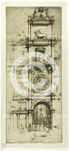 The Clock Tower, Venice, 1909. Creator: Donald Shaw MacLaughlan.