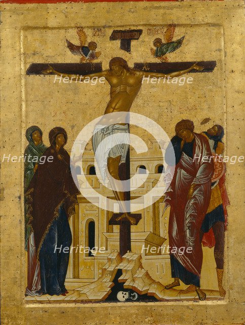 The Crucifixion. Artist: Russian icon  