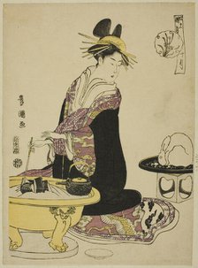 The Tenth Month (Ju gatsu), from the series "Fashionable Twelve Months (Furyu junikagetsu)", c.1793. Creator: Utagawa Toyokuni I.