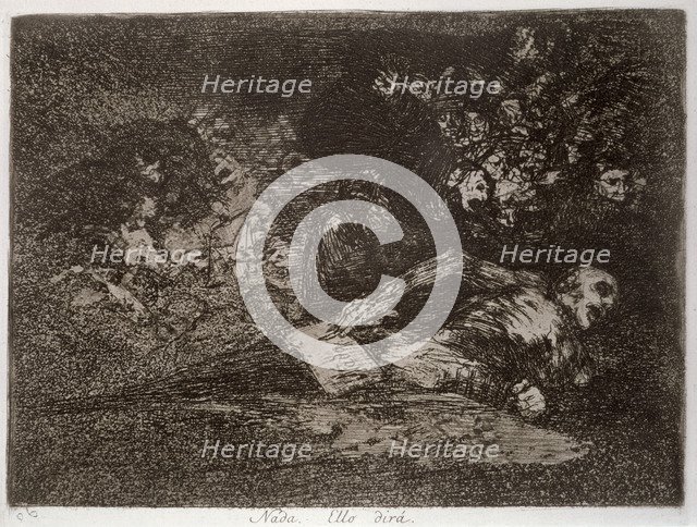 The Disasters of War, a series of etchings by Francisco de Goya (1746-1828), plate 69 (without nu…