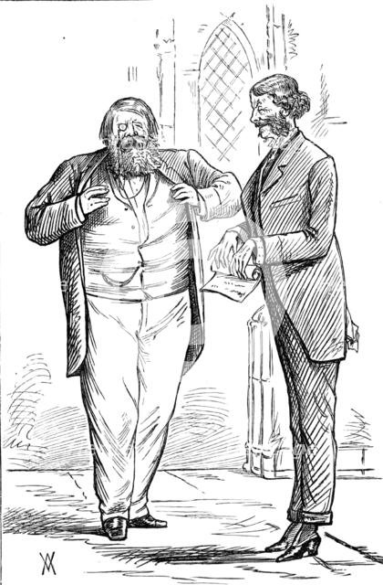 Parliamentary Sketches: in the Lobby - a pair of privy councillors, 1880. Creator: Unknown.