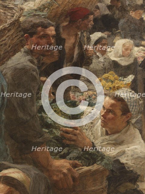 Les Halles, 1895. Creator: Leon-Augustin Lhermitte.