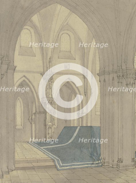 View into the chancel of Heilsbronn Abbey Church, c1820s. Creator: Friedrich Maximilian Hessemer.