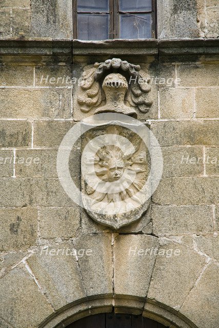 The shield of the Solis family, Solis Mansion, Caceres, Spain, 2007. Artist: Samuel Magal