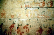 Working life in Ancient Egypt, wall painting from an artisan's tomb at Saqqara. Artist: Unknown