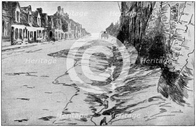 'La Grande Rue, Flandre', 1898.Artist: Albert Baertsoen